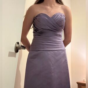 Bill Levkoff Strapless Purple Dress